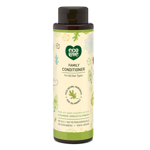 Ecolove Family Hair Conditioner For All Hair Types, Green Collection, 17.6 Oz